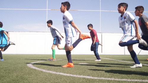 Haciendo condición física para fútbol